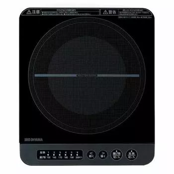 IRIS OHYAMA IH Плита 1 горелка IH Кухонный нагреватель 1400 Вт Настольный дизайн IHK-T37-B Черный