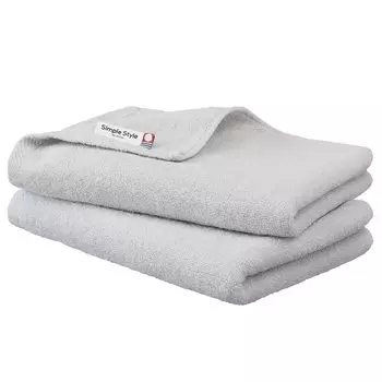 Iris Ohyama Imabari Towel Certified Big Face Towel Light Gray Set of 2 Cotton Daily Towel Moderate thickness for everyday use Features absorbency and