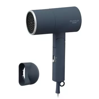 Iris Ohyama Ion Dryer Быстрая сушка с инфракрасным излучением, отрицательные ионы для ухода за волосами, темно-синий [MiCOLA] HDR-M202-N