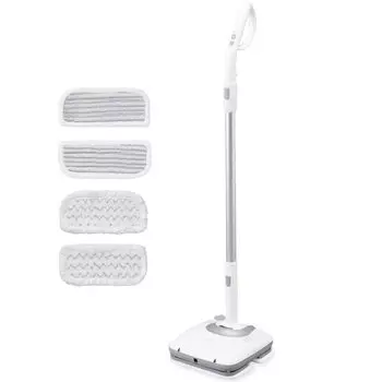 IRIS OHYAMA Электрическая швабра, беспроводная, для протирки пола, мощная вибрация, отдельно стоящая, с распылителем воды, светодиодная подсветка, белая, 2-сторонняя, для влажной и сухой уборки IC-M01-W