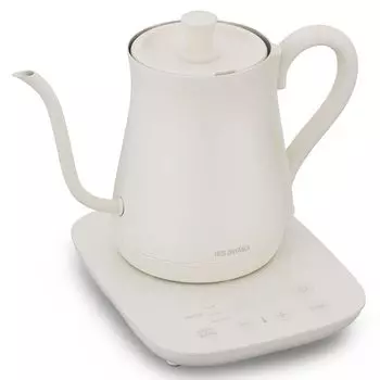 IRIS OHYAMA Электрический чайник с функцией регулировки температуры, функцией поддержания тепла, функцией автоматического отключения питания через черный, зеленый, белый, регулировка, 600 мл, 10 уровней