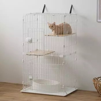 IRIS OHYAMA Компактная клетка для кошек Natural 2 Tier Natural