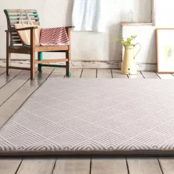 IRIS OHYAMA Ковер жаккард 185 x 185 Всего приблизительно 3 Совместимо с Hot 2 Tatami Water Sound Low Light Rug, Ковер, см, Толщина см, Нескользящий,
