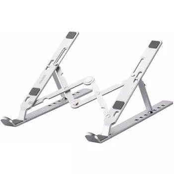 IRIS OHYAMA Laptop Laptop Tablet Adjustable Stand Improves Ultra Light Portable Silver Stand, Stand, Stand, Lectern, Height/Angle, Posture, Foldable,