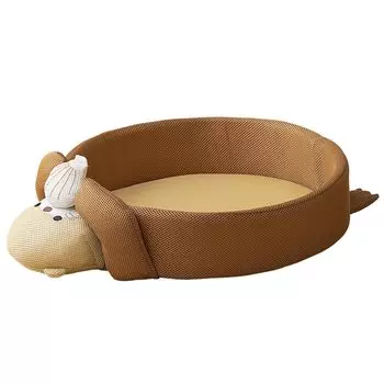 IRIS OHYAMA Лежак для собак Dog Cool Pet Sea Otter Ширина 44 x Глубина 52 x Высота 12 см PCB-22R коричневый