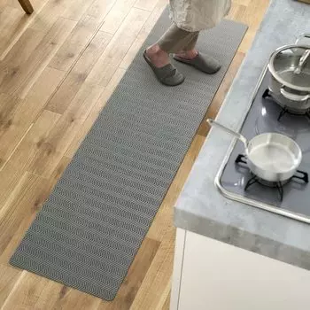 Iris Ohyama Mat Carpet Rug Kitchen Mat Herringbone Width 180 x Depth 45 cm Green MVKO-4518 approx. approx. зелёный