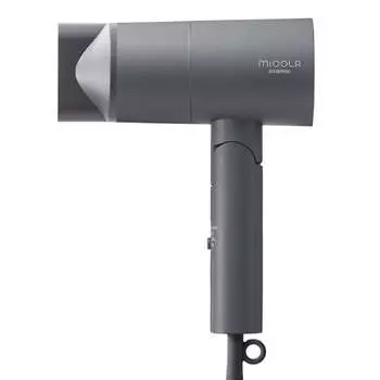Iris Ohyama MICOLA Dryer Large Air Volume Quick Drying Lightweight Speedy Ion Dryer 3 Level Adjustment Nozzle Included HDR-M101-H Dark Gray