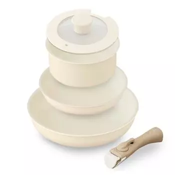 IRIS OHYAMA Набор сковородок 5 шт., слоновая кость, CC-5S