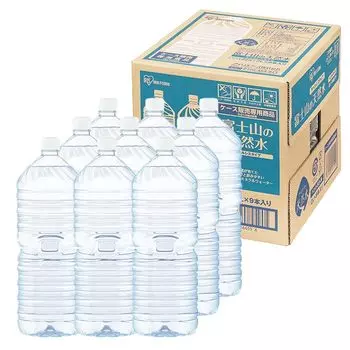 Iris Ohyama Natural Water 2 л x 9 бутылок Без этикетки Fuji Natural Water Содержит ванадиевую воду Минеральная вода Пластиковая бутылка Сделано в префектуре Сидзуока