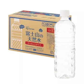 Iris Ohyama Natural Water Без этикетки 500 мл x 24 бутылки Fuji Natural Water Ванадийсодержащая вода Минеральная вода Пластиковая бутылка Сделано в Сидзуоке