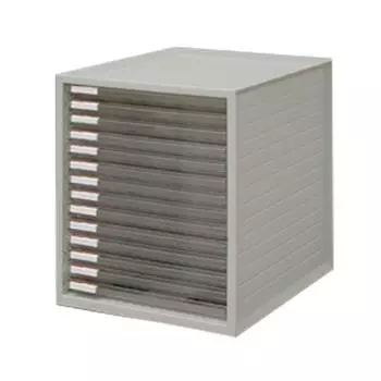 IRIS OHYAMA Неглубокий 14 Iris Ohyama Конверт A4 Складывающийся до 3 ярусов с индексными наклейками Ящик для хранения документов Настольный кейс для хранения