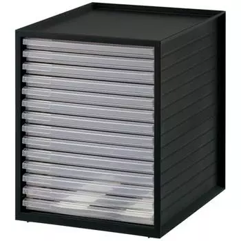 IRIS OHYAMA Неглубокий 14 Iris Ohyama Конверт A4 Складывающийся до 3 ярусов с индексными наклейками Ящик для хранения документов Настольный кейс для хранения