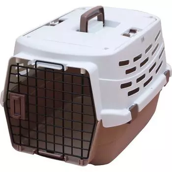 IRIS OHYAMA Переноска для домашних животных, переноска для кошек, 2 двери, легкий бежевый, размер M бежевый