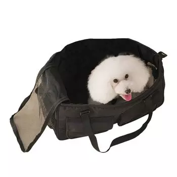 IRIS OHYAMA Переноска для собак и кошек 2WAY, поводок безопасности с местом для хранения, черный, для кошек и маленьких собак, размер M чёрный