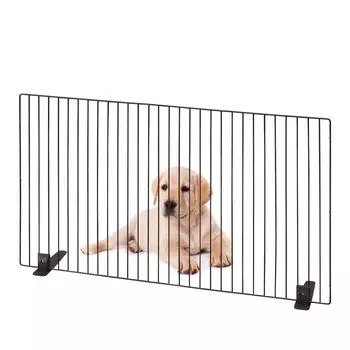 Iris Ohyama Pet Fence Pet Gate 90 см Ширина 90 x Высота 55 см P-SPF-96 Коричневый/Ширина (Высокий Тип) коричневый