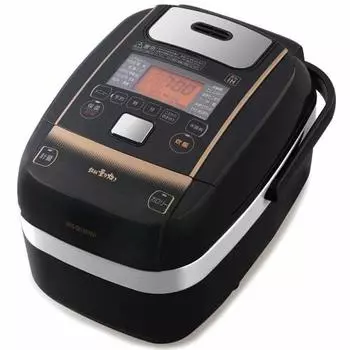 Iris Ohyama Rice Cooker 3 Cups Rice Shop Umami Brand Measured Cooking Pressure IH Rice Cooker Calorie Display Function Recipe Included KRC-PC30-B Blac