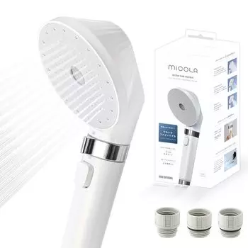 Душевая головка Iris Ohyama Ультрамелкие пузырьки Красивый туман для кожи Высокая очищающая способность Увеличивает поглощение грязи Экономия воды Уход за порами Теплый и