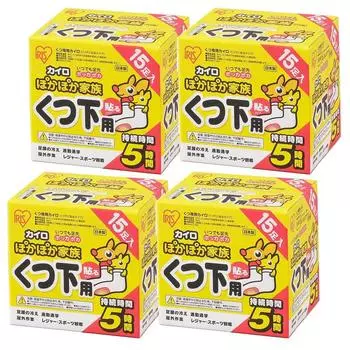 Iris Ohyama согревающая паста для носков 60 пар x 4 Warm Family (15 комплектов) ПКН-15НК белый