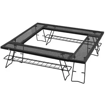 Iris Ohyama Стол для костра, уличный стол, походное снаряжение, черный костер, подарочный подарок на открытом воздухе TKB-TB98 чёрный