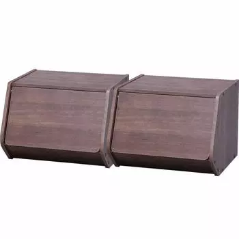 IRIS Ohyama Storage Box Brown 40 x x Set of 2 38.8 30.5cm STB-400D