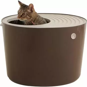 IRIS OHYAMA System Toilet Top Cat Toilet System Type Brown 230 x 265 mm (No Splattering) коричневый