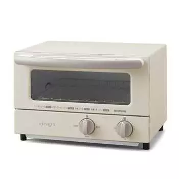 Iris Ohyama Toaster Oven, 2 Pieces, 3 Levels of Firepower, Timer Setting Function, Easy to Clean, Slide Open Door, ricopa White Ivory EOT-R021-WC