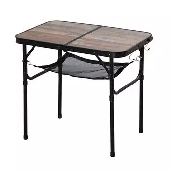 Iris Ohyama Уличный складной стол Ширина 60 см Складной стол Легкий Компактный складной стол для кемпинга на открытом воздухе Регулируемая высота Многофункциональный подарок коричневый