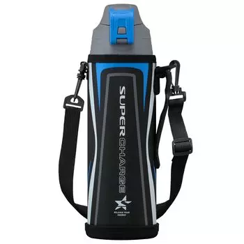 Iris Ohyama Vacuum Insulated Direct Bottle Black x DBR-1000 (Black Blue)