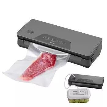IRIS OHYAMA Vacuum Packing Machine Food Sealer Vacuum Preservation Charcoal Gray VPF-M60