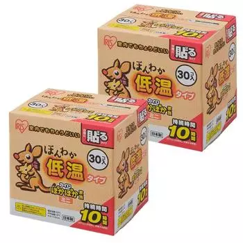 Iris Ohyama Warmer Сделано в Японии Honwaka Paste Mini низкотемпературный греющий лист 60 листов Листы x 2 (30 комплектов) белый