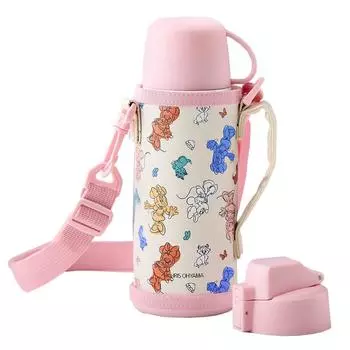 Iris Ohyama water bottle for children bottle 600ml Minnie Cup type Direct drinking type Easy to replace Can be used from 1 year old Suitable for all