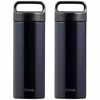 Iris Ohyama Water Bottle Stainless Steel Bottle Water Bottle 480ml Fulme Mug Bottle with Straight Handle Glossy Navy Set of 2 [Life Support] FM-SR480
