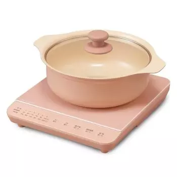 Iris Ohyama запеченная краска IH Stove 1400W набор кастрюль розовый IHKP-T39124-P розовый