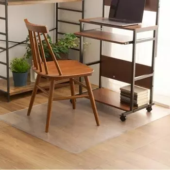 Iris Plaza Chair Mat 90 x 120cm Floor Protection Mat Clear Work from Home Telework Mat PVC Chair Mat No-slip