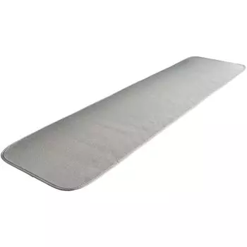 Iris Plaza Flannel Kitchen Soft and washable kitchen mat made of soft Light 60 x 180cm Mat, flannel, Anti-mite treatment, Gray, FNR-RCK-6018