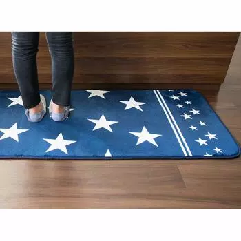 Iris Plaza Kitchen Kitchen Entrance 60 x 240 Dust Mite Hot Carpet Star Blue Mat, Коврик, Коврик, см, Моющийся, Устойчивый, Пушистый, Фланель, Совместимый,