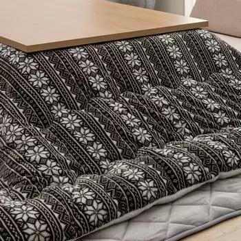 Iris Plaza Kotatsu Futon 190 x 190 см квадратный антибактериальный хлопок ручная стирка скандинавский стиль скандинавский узор снежный узор коричневый [теплый объем]