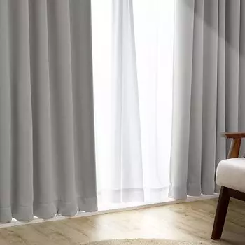 Iris Plaza Light Blocking Ширина 100 x Длина 200 Класс 1 Поставляется с прочным и энергосберегающим устройством Комплект серых 99,99% штор, см, Blackout,