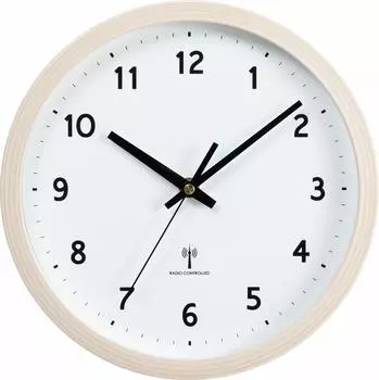 Iris Plaza Wall Radio Controlled Diameter Dial Receives radio waves to keep accurate time at any Lightweight Thin Thickness Second hand is a step слоновая кость