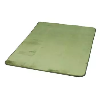 Iris Plaza Washable Memory Foam Rug Dust Mite Resistant Soundproof Flannel 200 x 200cm Comfortable Fluffy Texture Green Anti-slip