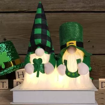 Ирландская безликая гномья кукла ул.. Украшение для стола на День Святого Патрика, кукла-гном с A