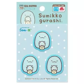 Iroha ism Sumikko Gurashi Patch Нитка Ширина x Высота 3 шт. Клей Двойного назначения (Ирохаизм) Ящерица/Подделка 2.6см 2.9см Наклейка/Железо SU650-SU50