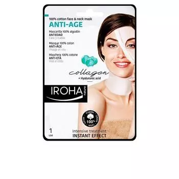 Iroha Nature Anti Age Хлопковая маска для лица и шеи Коллагеновая 1 шт.