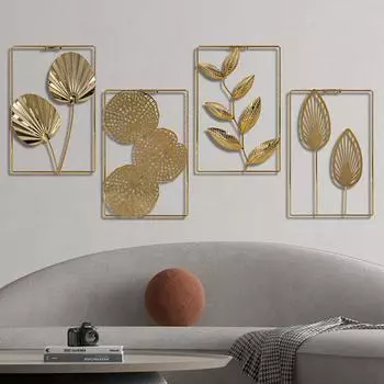 Iron Art Hanging Pendant Crafts Mounted Metal Wall Decor Gold Minimalist Multiple Styles Ornament Home Decorations