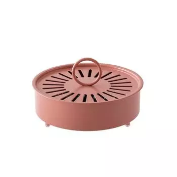 Iron Art Hollow Out Durable Handle Multipurpose Solid Color Unique Mosquitate Coil Creative Carrier Rack Home Accessories розовый