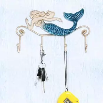 Iron Art Wall Hanger Rack Painted Ocean Animal Storage Rack Nordic Cat Wall Hooks Bathroom Style 1