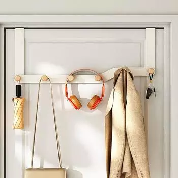 Iron Bedroom Door Back Hooks Shower Door Back Shower Towel Rack Clothes Hanging Bag Hanger Holder Hooks L белый