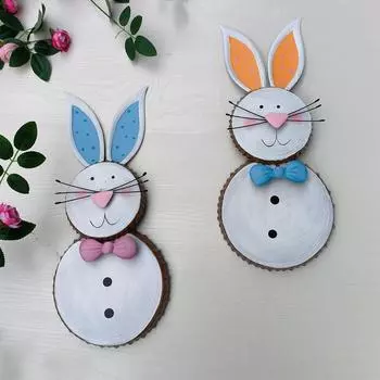 Железный кролик настенный декор садовый забор настенное украшение патио креативный подвесной кролик