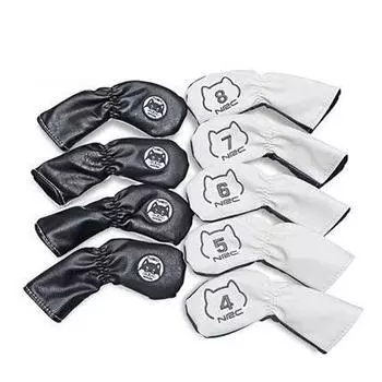 Iron cover 9 piece set with number Akita dog (black)
