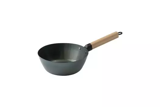 Iron Frying Pan 20cm Deep IH Gas Fire Compatible Oven OK Saute Pan Iron Manufacturer Warranty Made in Japan Like-it Oil-Based